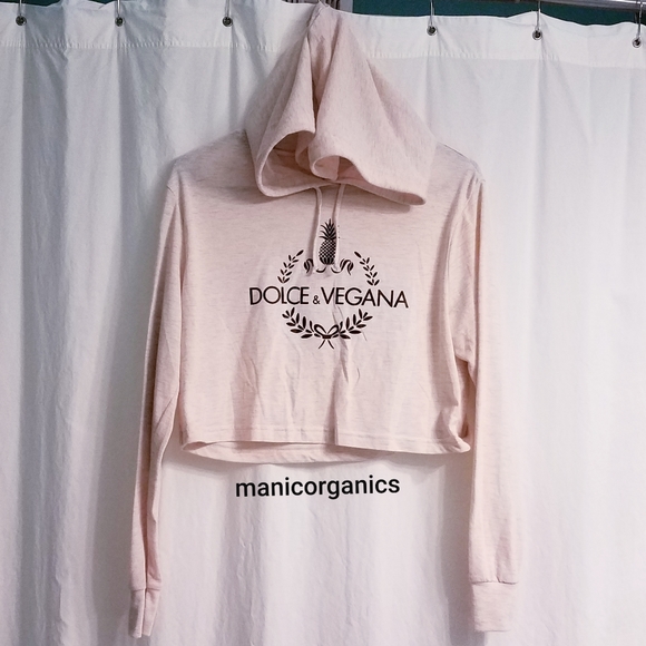 Dolce & Vegana vegan crop top hoodie - Picture 1 of 3